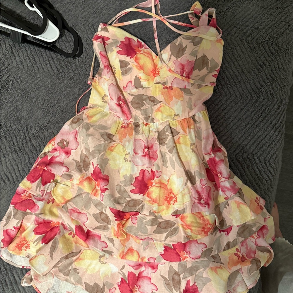 Windsor Floral Prom Dress - Pink, Yellow, Red